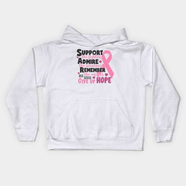 breast cancer Kids Hoodie by CrankyTees